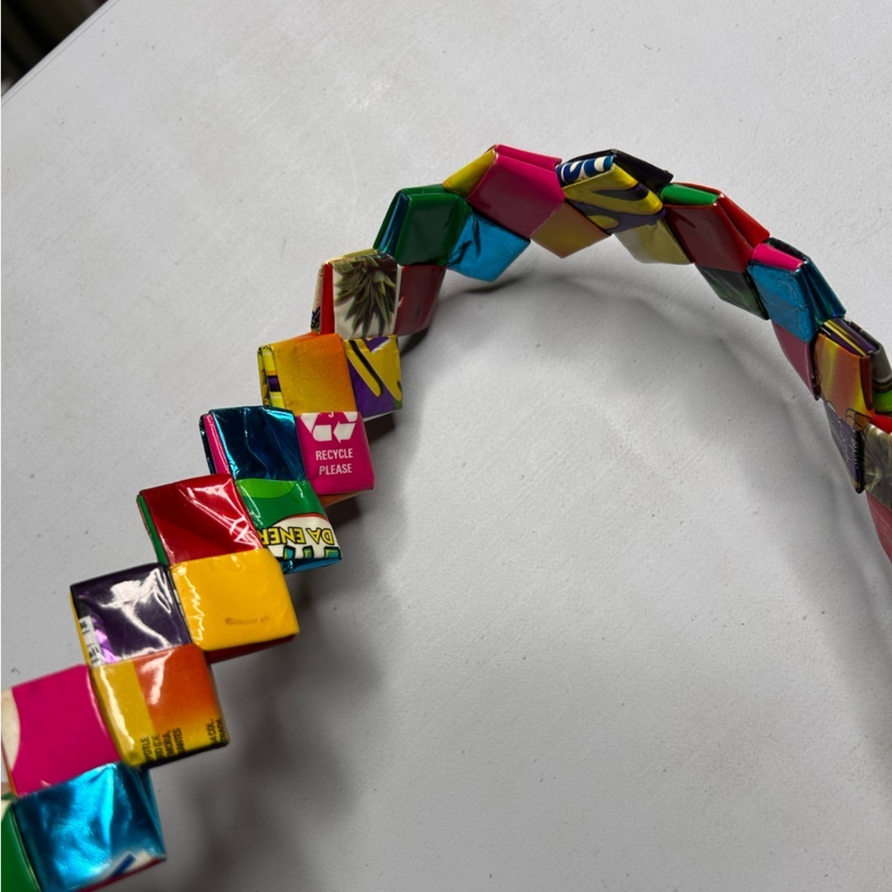 Handmade Colorful Candy Wrapper Women's Bag - Picture 7 of 12